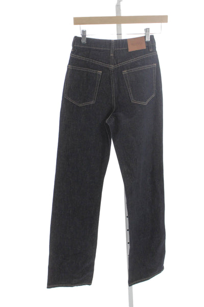 Meshki Womens Blue High Rise Straight Jeans Size 7