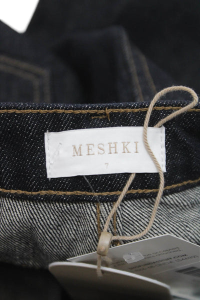Meshki Womens Blue High Rise Straight Jeans Size 7