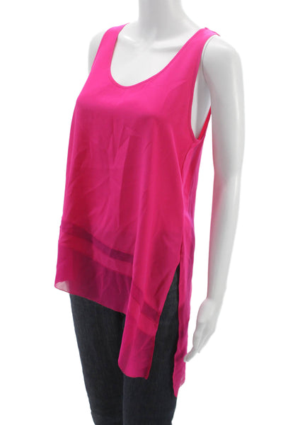 Barbara Bui Women Tunic Tank Sleeveless Scoop Neck Pink Lightweight Size 42