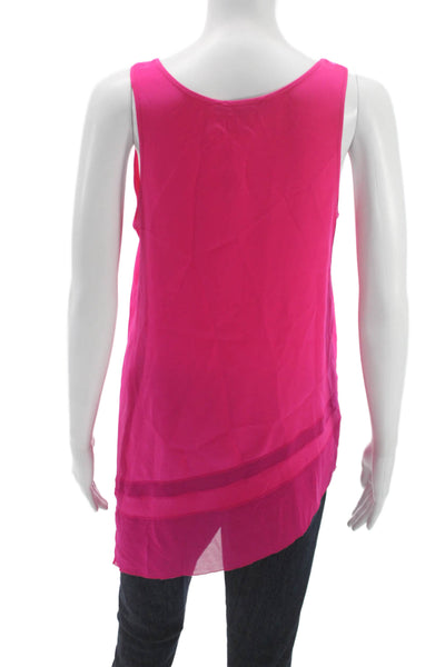 Barbara Bui Women Tunic Tank Sleeveless Scoop Neck Pink Lightweight Size 42