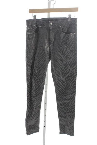 Joes Women Skinny Jeans Black Animal Print Cotton Blend Size 30