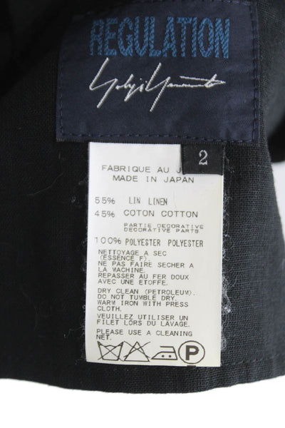 Regulation Womens Cropped Gray Linen Blend Pants Size 2