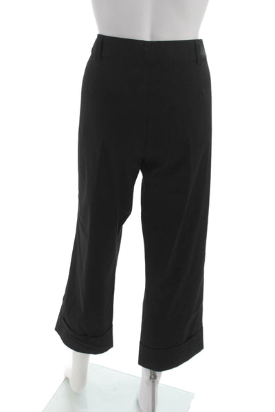 Jil Sander Womens Capri Pants Black Cotton Zip Size 40