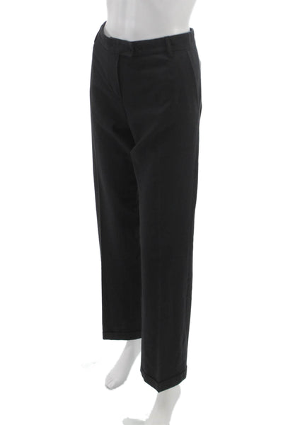 Ann Demeulemeester Womens Dress Pants Gray Button Polyester Blend Size 44