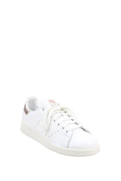 Adidas Womens Leather Stan Smith Low Top Sneakers Shoes White Size 7.5