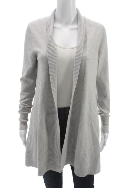 Repeat Womens Cashmere Gray Collared Cardigan Long Sleeve Size XS