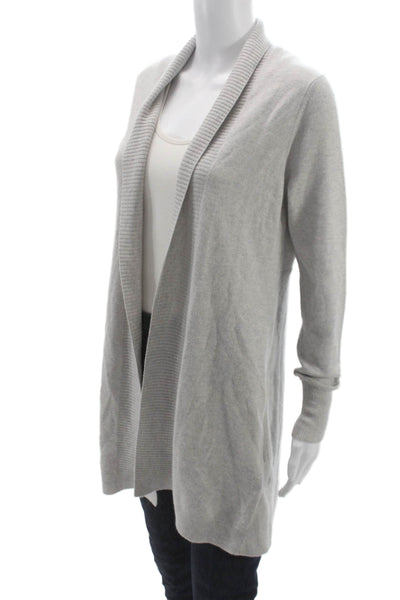 Repeat Womens Cashmere Gray Collared Cardigan Long Sleeve Size XS