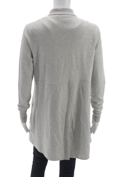 Repeat Womens Cashmere Gray Collared Cardigan Long Sleeve Size XS