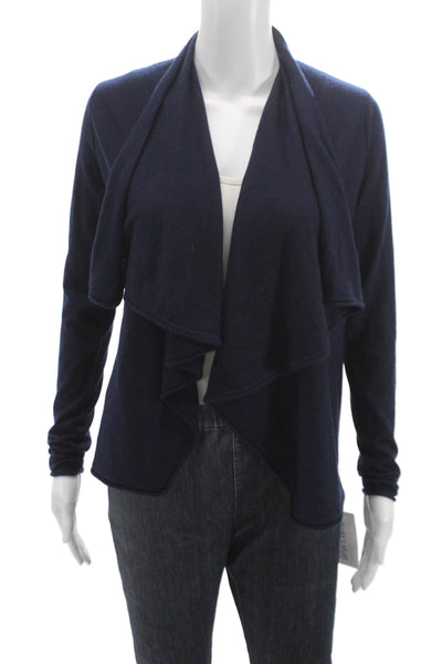 Ralph Lauren Black Label Women Blue Cashmere Silk Cardigan Long Sleeve Size M