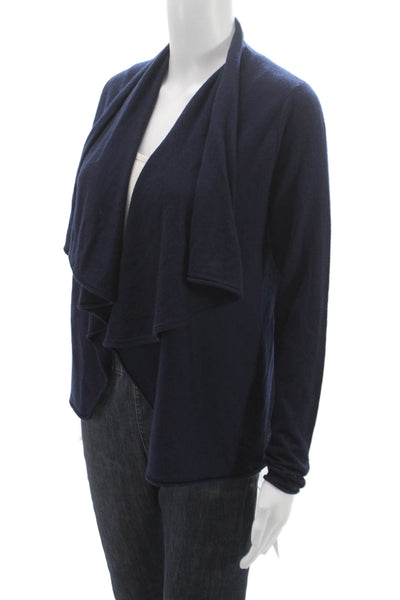 Ralph Lauren Black Label Women Blue Cashmere Silk Cardigan Long Sleeve Size M