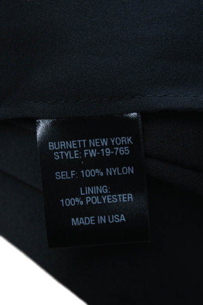 Burnett Women Black V-Neck Sleeveless Maxi Dress Nylon Zip Size 2