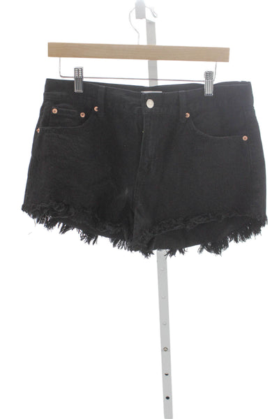 Pistola Womens Black Cut-Off Cotton Shorts Size 28