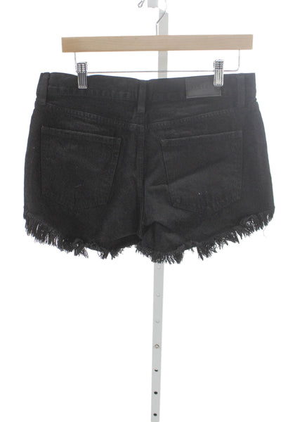 Pistola Womens Black Cut-Off Cotton Shorts Size 28