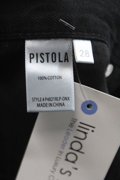 Pistola Womens Black Cut-Off Cotton Shorts Size 28