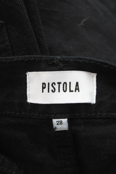 Pistola Womens Black Cut-Off Cotton Shorts Size 28