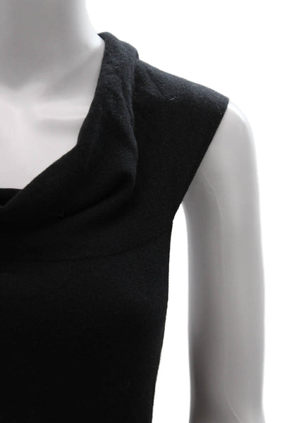 Bergdorf Goodman Women Cashmere Cowl Neck Sleeveless Pullover Black Size S
