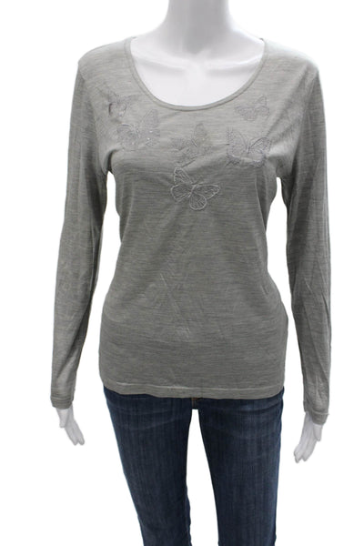 Eleven Six Women Cardigan Sweater Black Geometric V Neck Baby Alpaca Size M