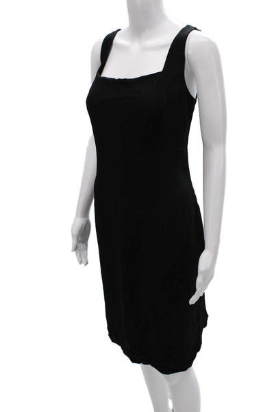 Luca Luca Womens Gray Sheath Midi Dress Square Neck Sleeveless Size 48