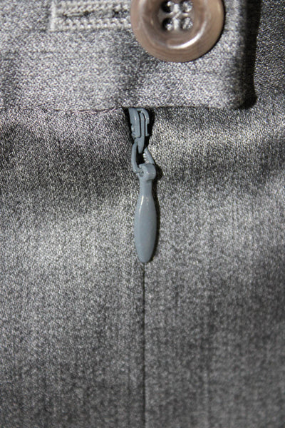 Escada Women Pencil Striped Wool Blend Knee Length Button Skirt Size 42