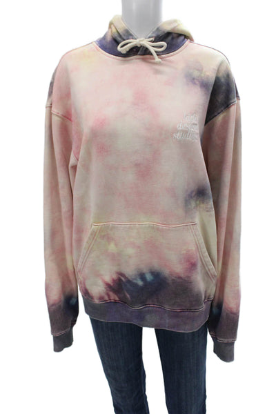 Kith Unisex Adults Multicolor Tie-Dye Cotton Pullover Hoodie Drawstring Size S