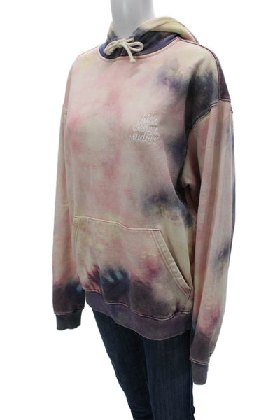 Kith Unisex Adults Multicolor Tie-Dye Cotton Pullover Hoodie Drawstring Size S