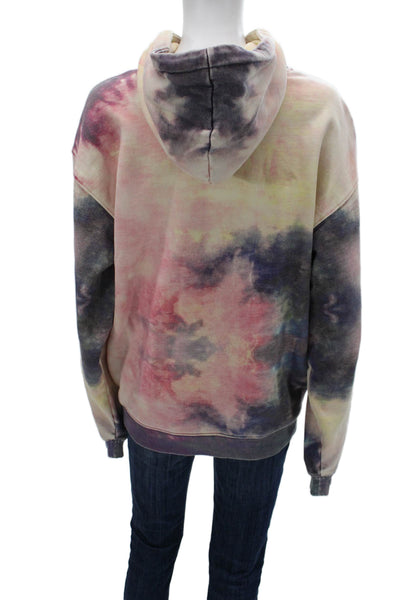 Kith Unisex Adults Multicolor Tie-Dye Cotton Pullover Hoodie Drawstring Size S