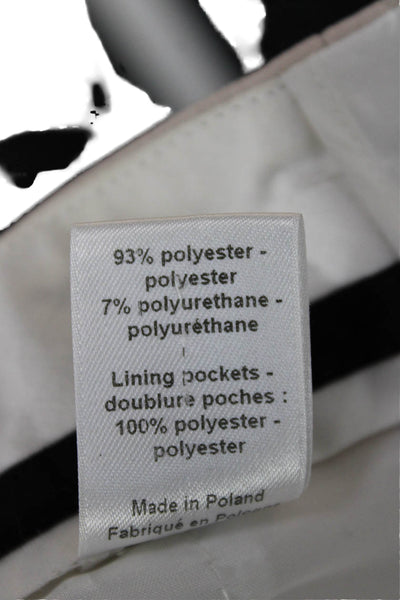 Joseph Women Cropped Pants Beige Polyester Hook & Eye Size 36