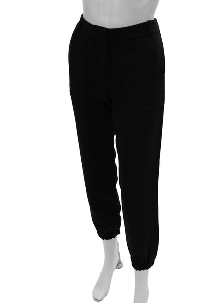 Joseph Womens Jogger Pants Black Polyester Zip Closure Size 36