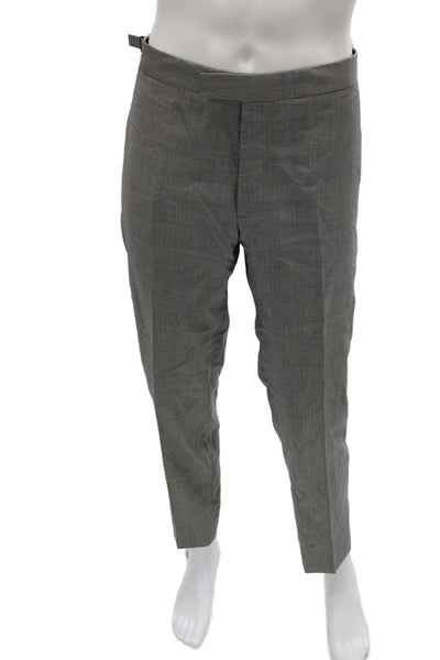 Ralph Lauren Black Label Mens Gray Wool Blend Dress Pants Zip Fly Size 36