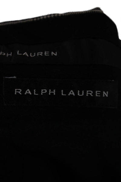 Ralph Lauren Black Label Mens Gray Wool Blend Dress Pants Zip Fly Size 36