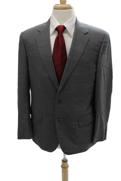 Canali Mens Gray Wool Blend Blazer Size 40