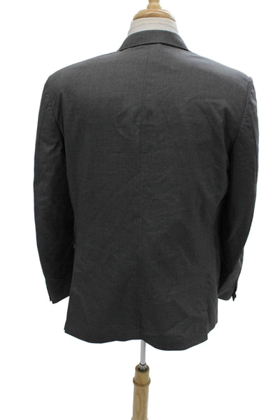 Canali Mens Gray Wool Blend Blazer Size 40