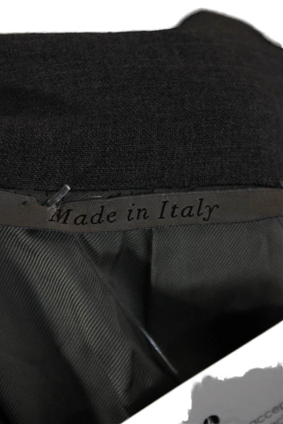 Canali Mens Gray Wool Blend Blazer Size 40