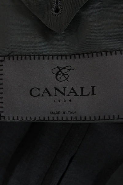 Canali Mens Gray Wool Blend Blazer Size 40
