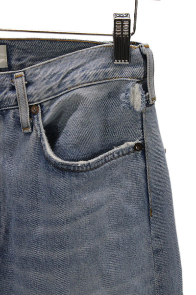 Agolde Womens High Rise Straight Blue 100% Cotton Jeans Size 28