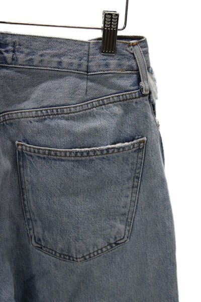 Agolde Womens High Rise Straight Blue 100% Cotton Jeans Size 28