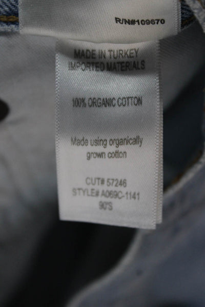 Agolde Womens High Rise Straight Blue 100% Cotton Jeans Size 28