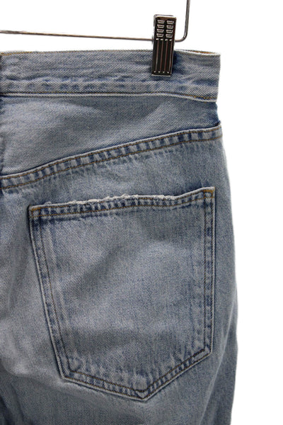 Agolde Womens Straight Jeans Blue High Rise Button Fly Size 28