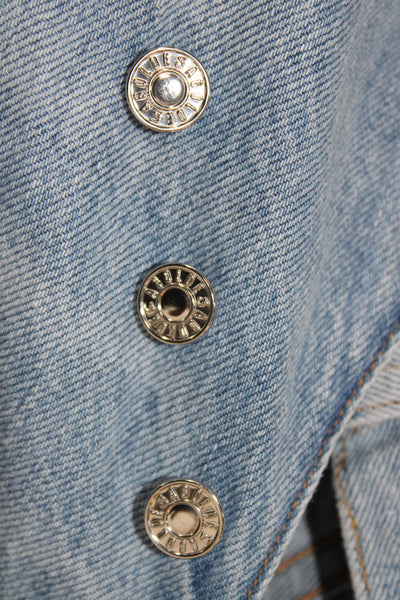 Agolde Womens Straight Jeans Blue High Rise Button Fly Size 28