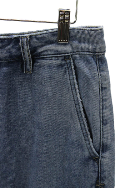 Ksubi Mens Straight Jeans Blue Cotton High Rise Button Fly Size 26