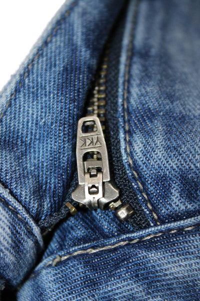 Ksubi Mens Straight Jeans Blue Cotton High Rise Button Fly Size 26