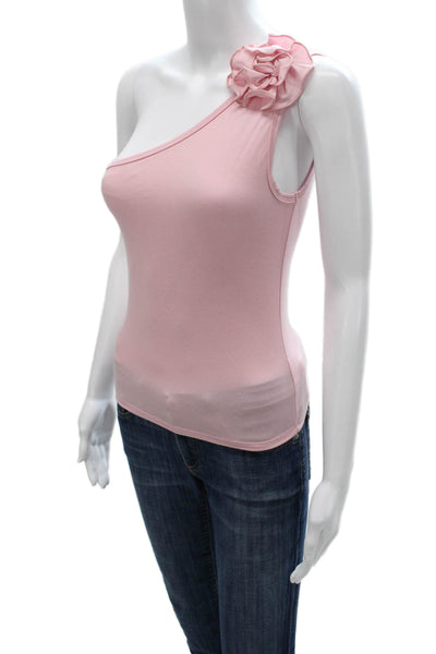 Reformation Women One Shoulder Pink Basic Tank Sleeveless Size S