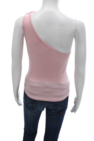 Reformation Women One Shoulder Pink Basic Tank Sleeveless Size S