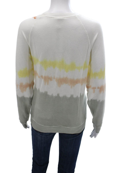 I.S.MB.S Womens White Tie Dye Pullover Sweatshirt Size S