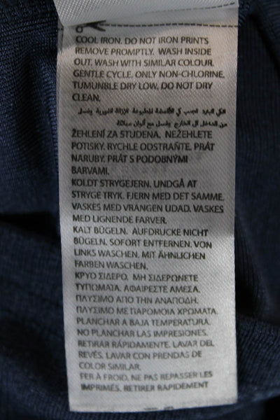 Edikted Womens Cropped Off the Shoulder Blue Long Sleeve Blouse Size S
