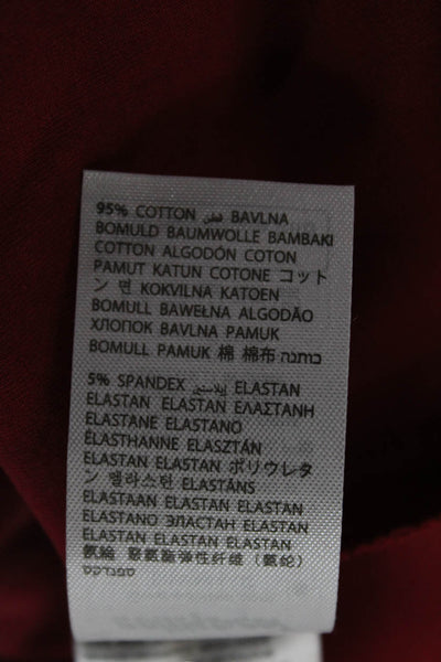 Edikted Women Red Off Shoulder Basic Long Sleeve T-Shirt 95% Cotton Size S