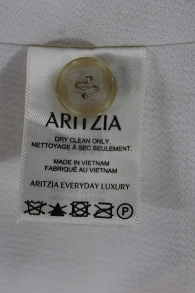 Wilfred Womens White V-Neck Sleeveless Polyester Button Vest Size 0