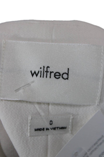Wilfred Womens White V-Neck Sleeveless Polyester Button Vest Size 0