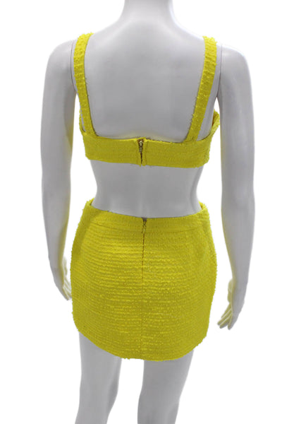 Assignment Women Two Piece Set Yellow Sweetheart Neckline Sleeveless Size S