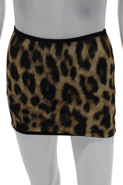 Edikted Womens Multicolor Animal Print Straight Pencil Mini Skirt Size XS